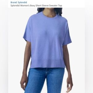 Splendid Lavender Short Sleeve Tee
